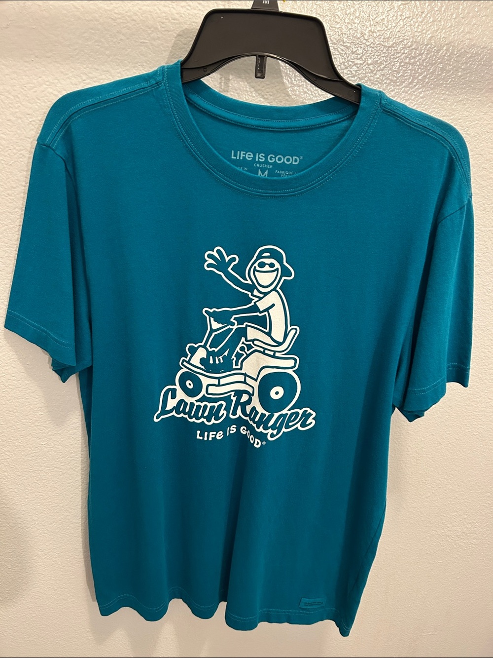Life Is Good Teal Kids' 'Lawn Ranger' Short Sleeve Tee